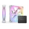 FAN (พัดลม) NZXT F140 RGB DUO TWIN PACK (WHITE) : RF-D14DF-W1