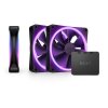 FAN (พัดลม) NZXT F120 RGB DUO TRIPLE PACK (BLACK) : RF-D12TF-B1