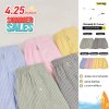 บ๊อกเซอร์ ผ้านุ่ม Collection ริ้วใหญ่ ผ้าเชิ๊ต