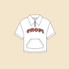 TROFI Circus Polo zip - White Sky