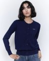 TFF - Baby Cardigan Font Logo - Navy Blue