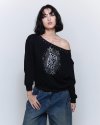 TFF - Off Shoulder Sweater Flex - Black