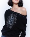 TFF - Off Shoulder Sweater Flex - Black