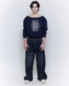 TFF - Off Shoulder Sweater Flex - Navy Blue