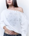 TFF - Off Shoulder Sweater Flex - White