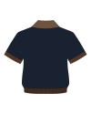 TYT-Contrast Collar Cropped Shirt