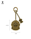 TYT-Compass Charm Keyring-Old Gold