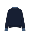 TYT-Layered Collar Sweatshirt-Navy