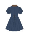 TYT-Puff Sleeve Denim Dress-Blue