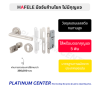 HAFELE ชุดมือจับก้านโยกประตูสแตนเลสสตีล รุ่นมาตรฐาน Mortise ห้องน้ำ 499.10.108