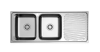 HAFELE อ่างล้างจานแบบติดตั้งบนเคาน์เตอร์: เอลการ์ ซีรี่ย์ - อ่างหลุมซ้าย