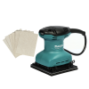 MAKITA M9200B เครื่องขัดกระดาษทรายสั่น จัตุรัส ขนาด 114 X 140 มม. (4-1/2 X 5-1/2 นิ้ว) กำลังไฟ 180 วัตต์ ความเร็วการขัด 14,000 ครั้ง/นาที มีฉนวนสองชั้น (มากีต้า)