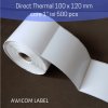 Label Barcode Direct Thermal 100x120 (NON PREMIUM) 100 x 120 mm isi 500 pcs