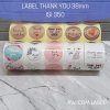 350 PCS (1 ROLL) Stiker Label Thank You Homemade Handmade 38mm