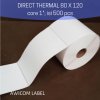 Label Barcode Direct Thermal 80x120 (NON PREMIUM) 80 x 120 core 1" isi 500 pcs