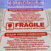Label Sticker FRAGILE Wajib Video Unboxing Stiker Perhatian Online Shop 80x50 isi 300 pcs