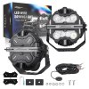 ไฟสปอตไลท์เสริม LED ทรงกลม 7 นิ้ว 250W คู่ | ไฟหลักสีขาว + DRL + RGB | IP68 ลำแสงสปอต + ด้านข้าง | MaXpeedingrods