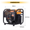 maXpeedingrods เครื่องปั่นไฟ 3200 วัตต์ 3200-Watt เครื่องกำเนิดไฟ Outdoor Camping อินเวอร์เตอร์ เครื่องยนต์ 145cc 4 จังหวะ OHV Quiet Digital Generator 3.2KW Motorhome