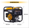 maXpeedingrods เครื่องปั่นไฟ 3500 วัตต์ 3500-Watt 3.5KW Generator Outdoor Camping Inverter เครื่องยนต์ 223cc 4-Stroke OHV เงียบเครื่องกําเนิดไฟฟ้าดิจิตอล Motorhome