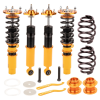 maXpeedingrods สำหรับ BMW E46 ซีรี่ส์3 สีทอง Coilovers ชุดโช๊คอัพ 320i 323i 325i 328i 330i ปรับได้ 24 ระดับ