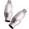 maXpeedingrods 2pcs สแตนเลส ท่อกรองไอเสีย Pair Universal Fit ท่อแคทตาไลติก ขนาด 2.25 นิ้ว ท่อกรองไอเสีย Converter High Flow 2 1/4” Pipe 400 Cell