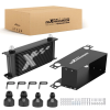 【16-ROW】Universal oil cooler ออยคูลเลอร์ 16 แถว AN10 แบบ Stacked Plate อลูมิเนียม พร้อมแอร์ไกด์ ขายึด ข้อต่อ AN8/AN6 ระบายความร้อนเครื่องยนต์ เกียร์ รถแต่ง รับประกันไทย