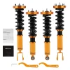 maXpeedingrods Coilovers ชุดสำหรับ Jaguar XJ8 2000-2009 XJ XJR Vanden Plas Super V8 คอยล์สปริงโช้คอัพ สีทอง ปรับได้24 ระดับ Damper C2C41349 C2C41347 C2C39763