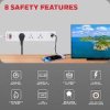 Honeywell 4 Outlet Surge Protector with 1xType C & 2xUSB