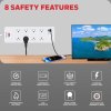 Honeywell 8 Outlet Surge Protector with 2 Type C & 2 USB