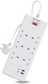 Honeywell 6 Outlet Surge Protector with 2 Type C & 2 USB