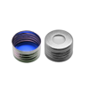 Blue Cap with Bonded Pre-Slit White PTFE/ Silicone beige Septa,100/pk