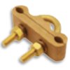 Ground Rod or Pipe Two Cable Clamp