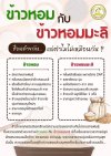 ความแตกต่างระหว่างข้าวหอม กับข้าวหอมมะลิ 