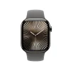 Apple Watch Series 10 GPS + Cellular 46mm Natural Titanium Case with Stone Gray Sport Band - S/M