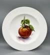12" round plate with tomato pattern