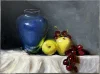 The Blue Vase and Apples