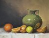 Orange and green pitcher