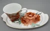 Luxury Gold Orange-Rose Coffee Set