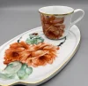 Luxury Gold Orange-Rose Coffee Set
