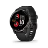 GARMIN VENU 2 PLUS /SLATE STAINLESS STEEL BEZEL/ BLACK CASE AND SILICONE BAND