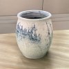 Flowerpot กระถางดินเผาทรงตรงเล็กปากบาน ขนาด 20 x 24 cm.