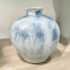 Vaseแจกันดินเผาทรงกลมปากเล็ก ขนาด 27 x 27 cm.