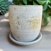 Flowerpot กระถางดินเผาทรงกระสุน ขนาด 15 x 15 cm. พร้อมจานรอง