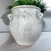 Flowerpot กระถางดินเผาทรงโอ่งมีหู 3 หู ขนาด 40 x 38 cm.