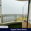 Luxury condo for sale on the river, Supalai River Resort 180 degree river view.