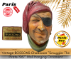 Vintage BOSSONS Chalkware "Smuggler The Pirate 1967" Wall Hanging Ornament
