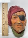 Vintage BOSSONS Chalkware "Smuggler The Pirate 1967" Wall Hanging Ornament
