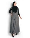 KARA VEST & KANA SKIRT SET - GREY