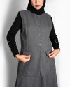 KARA VEST & KANA SKIRT SET - GREY