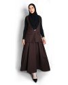 KARA VEST & KANA SKIRT SET - BROWN